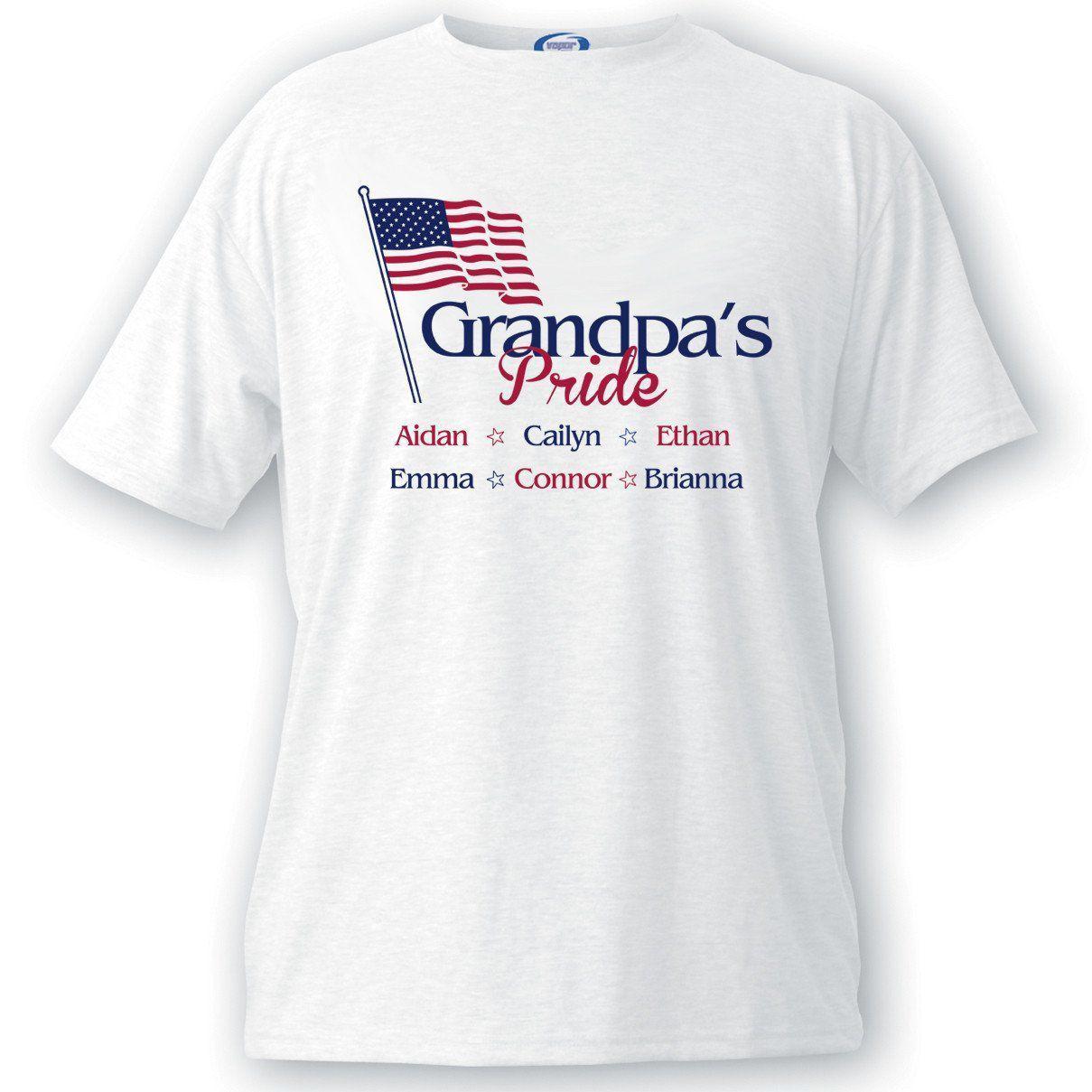 Personalized Grandpa&#039;s Pride Flag T-shirt