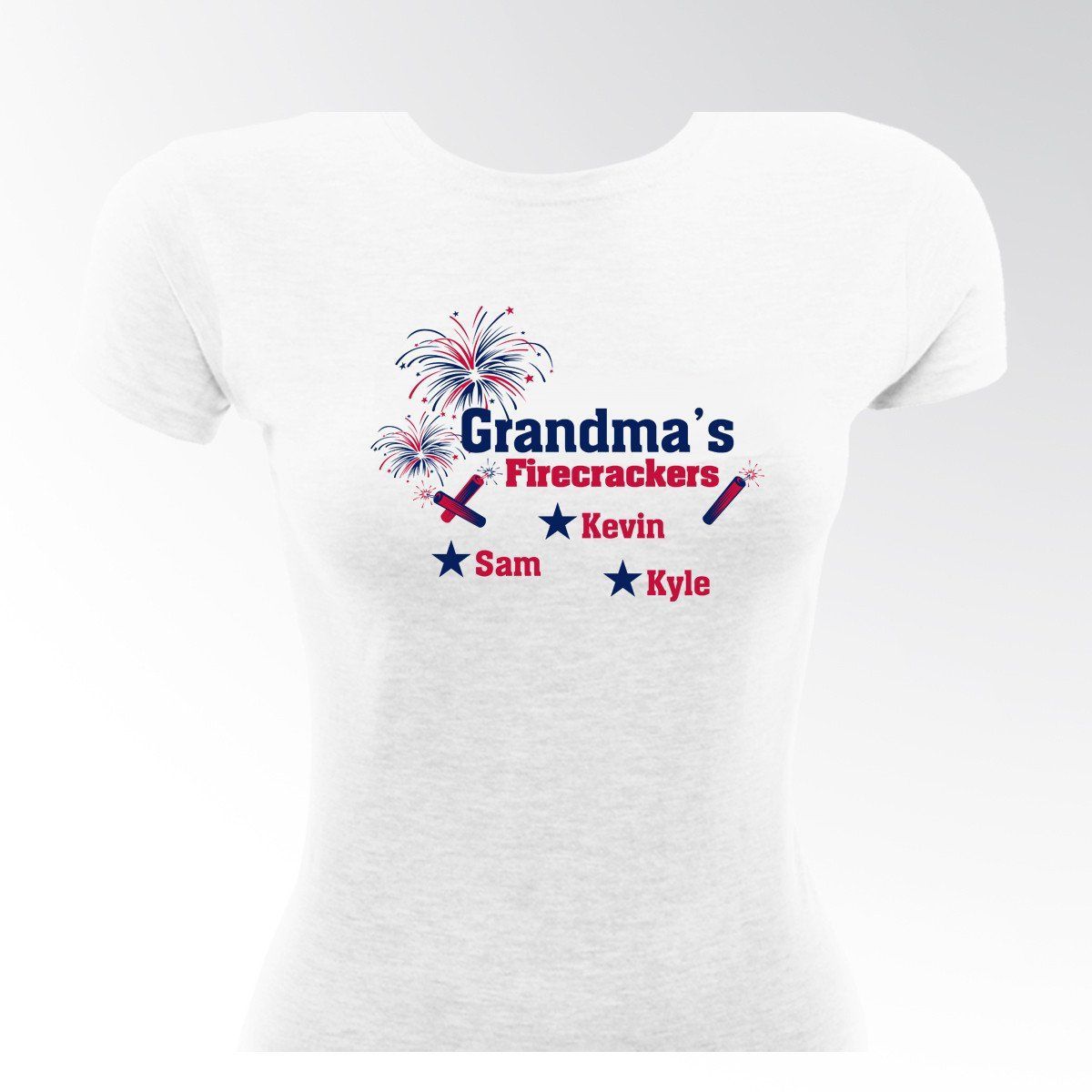 Personalized Grandma&#039;s Firecrackers T-shirt