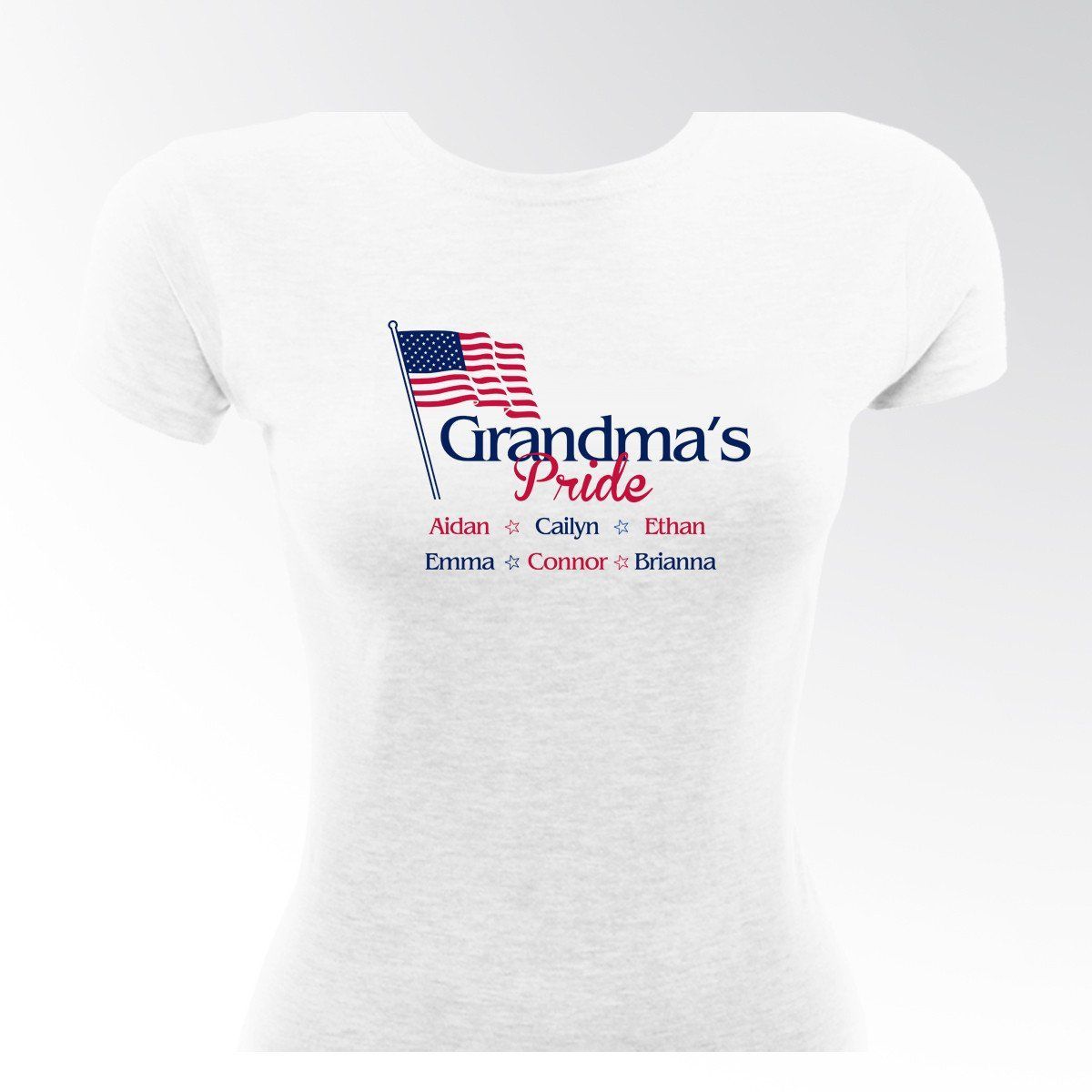 Personalized Grandma&#039;s Pride Flag T-shirt