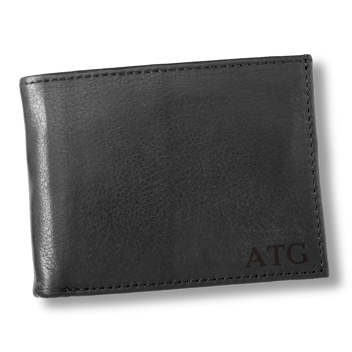 Personalized Black Borello Leather Convertible Wallet