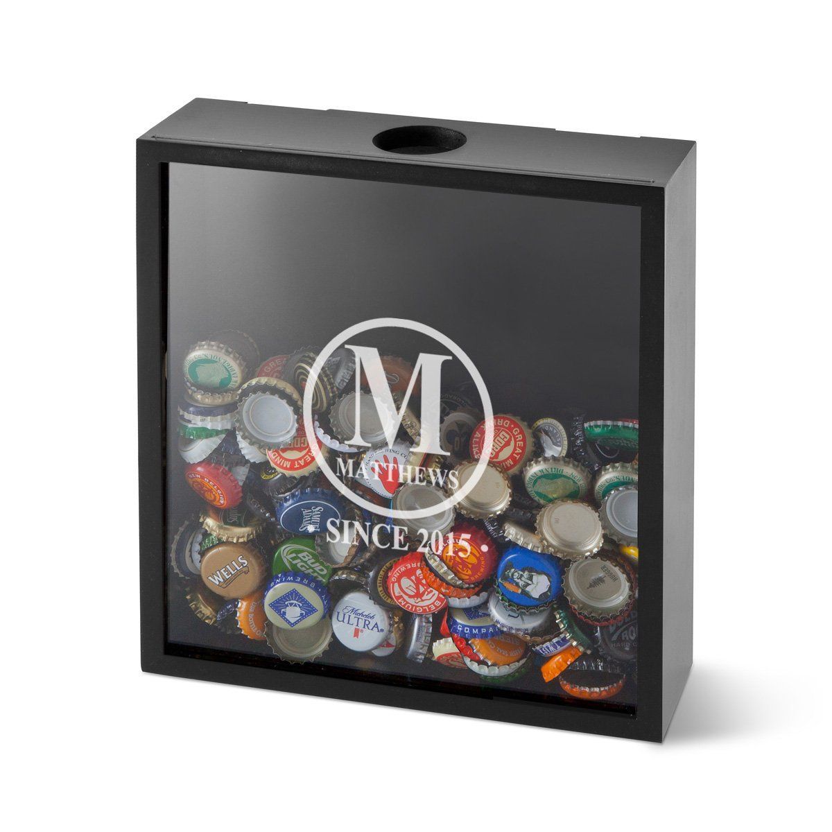 Personalized Beer Bottle Cap Display Shadow Box