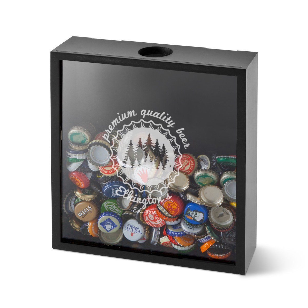 Personalized Beer Bottle Cap Display Shadow Box