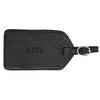 Buy Personalized Borello Black Leather Luggage Tag