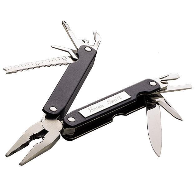 Personalized Multi Tool - 10 Tools - Stainless Steel - Matte Black