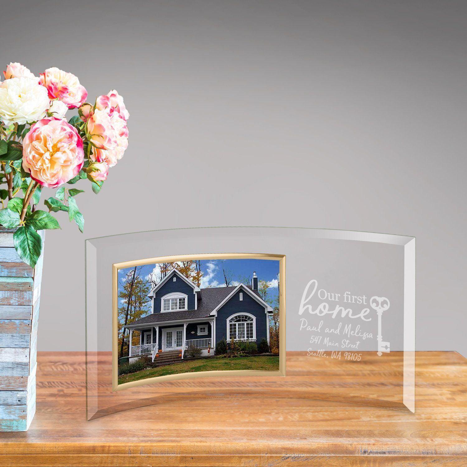 Personalized First Home Glass Photo Frame