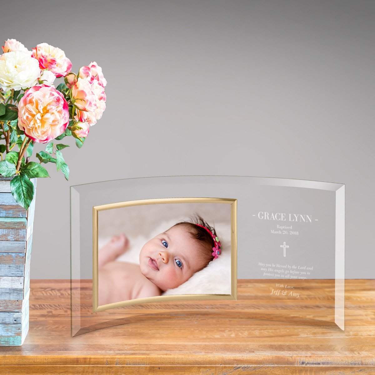 Personalized Baptism Glass Photo Frame