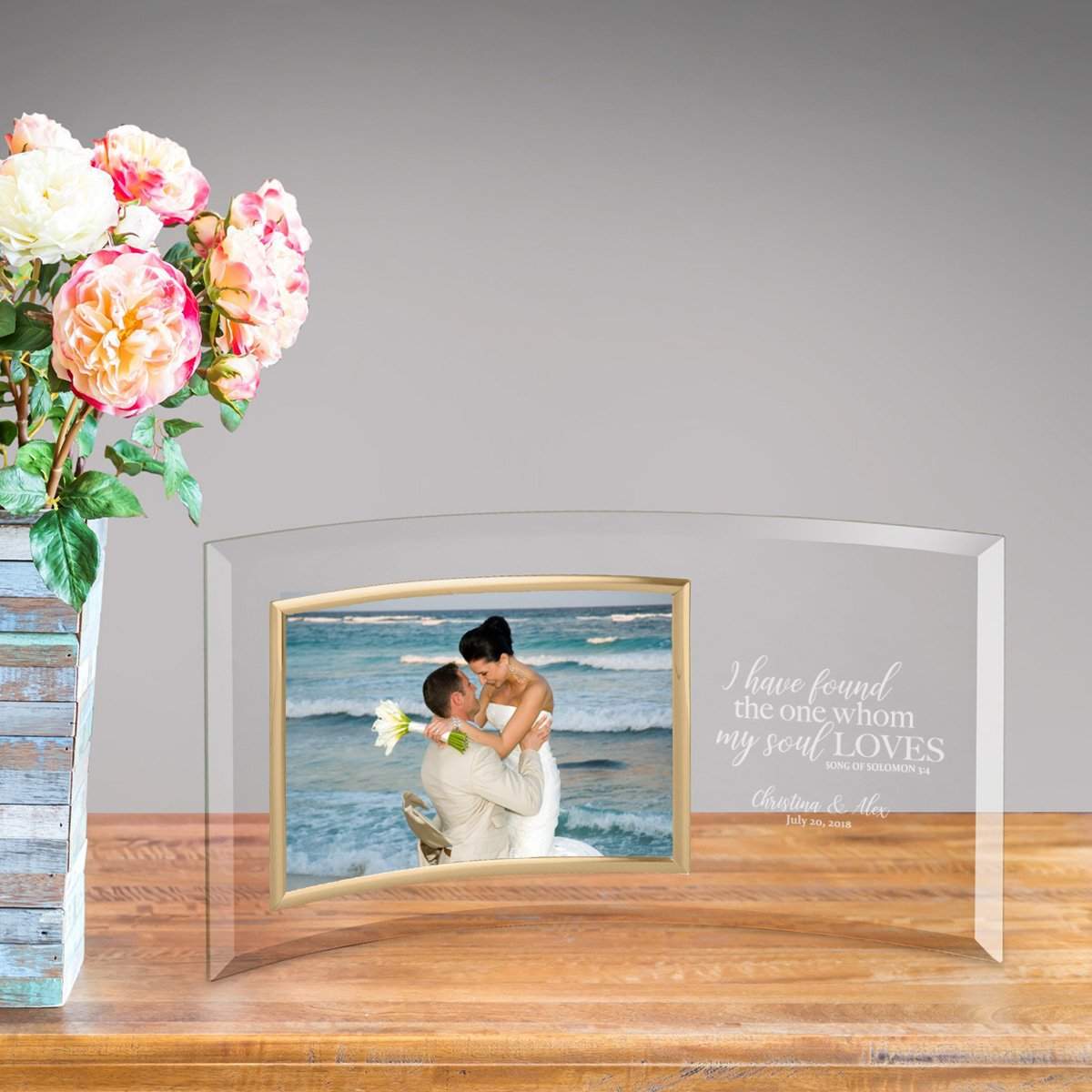 Personalized Song of Solomon Glass Photo Frame