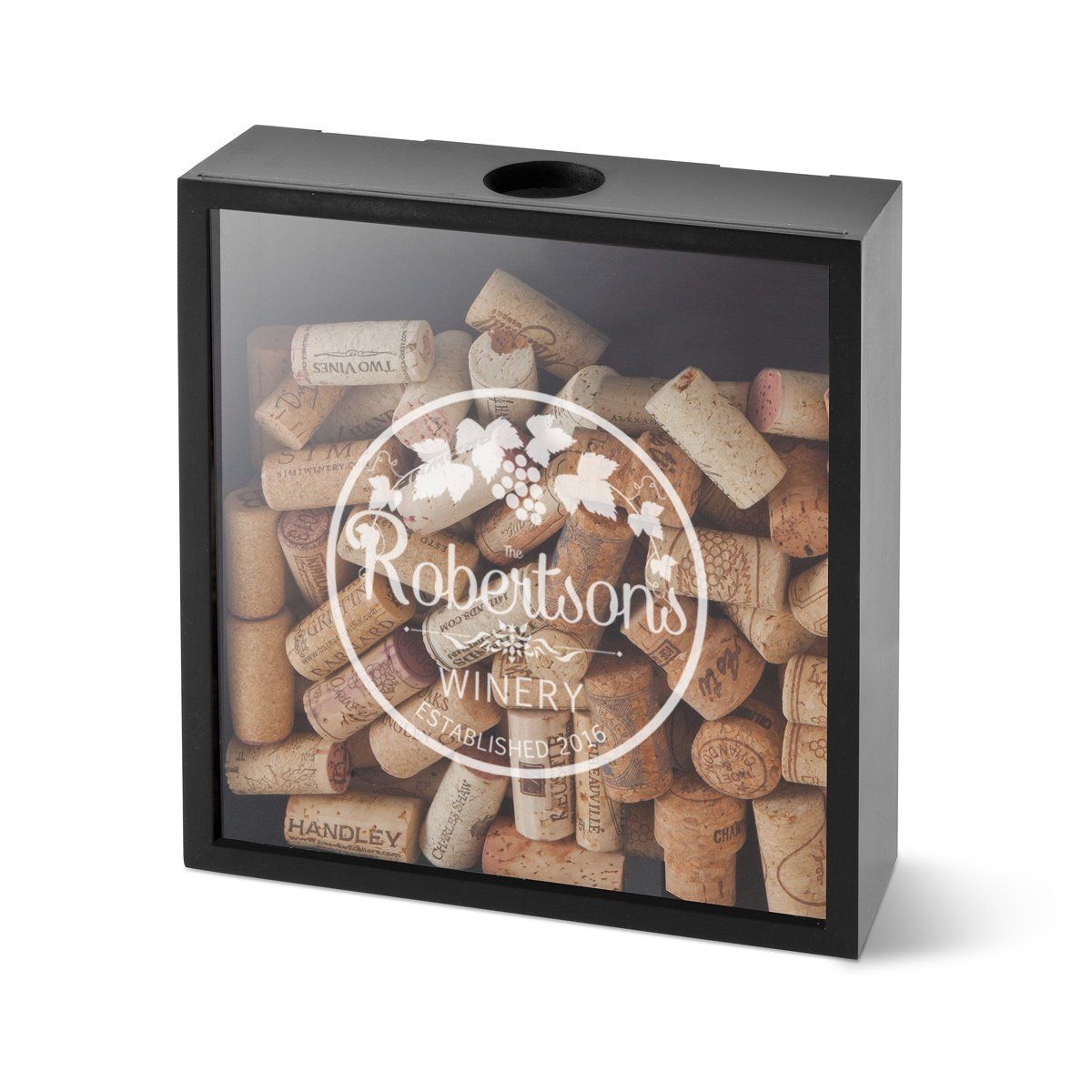 Personalized Wine Cork Display Shadow Box
