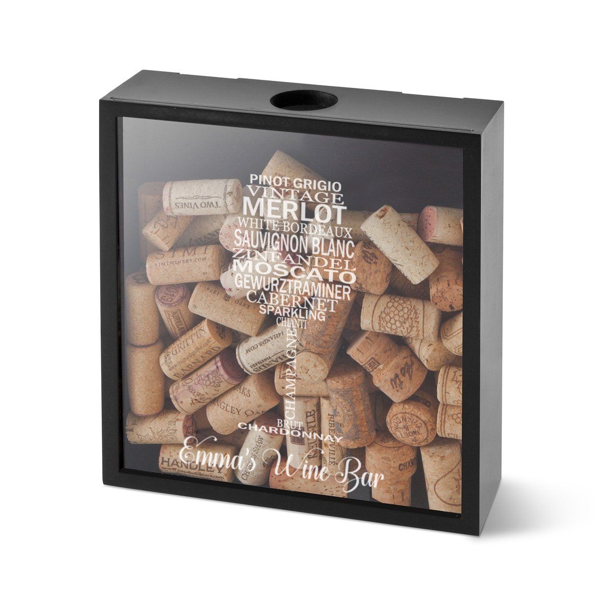 Personalized Wine Cork Display Shadow Box for Groomsmen