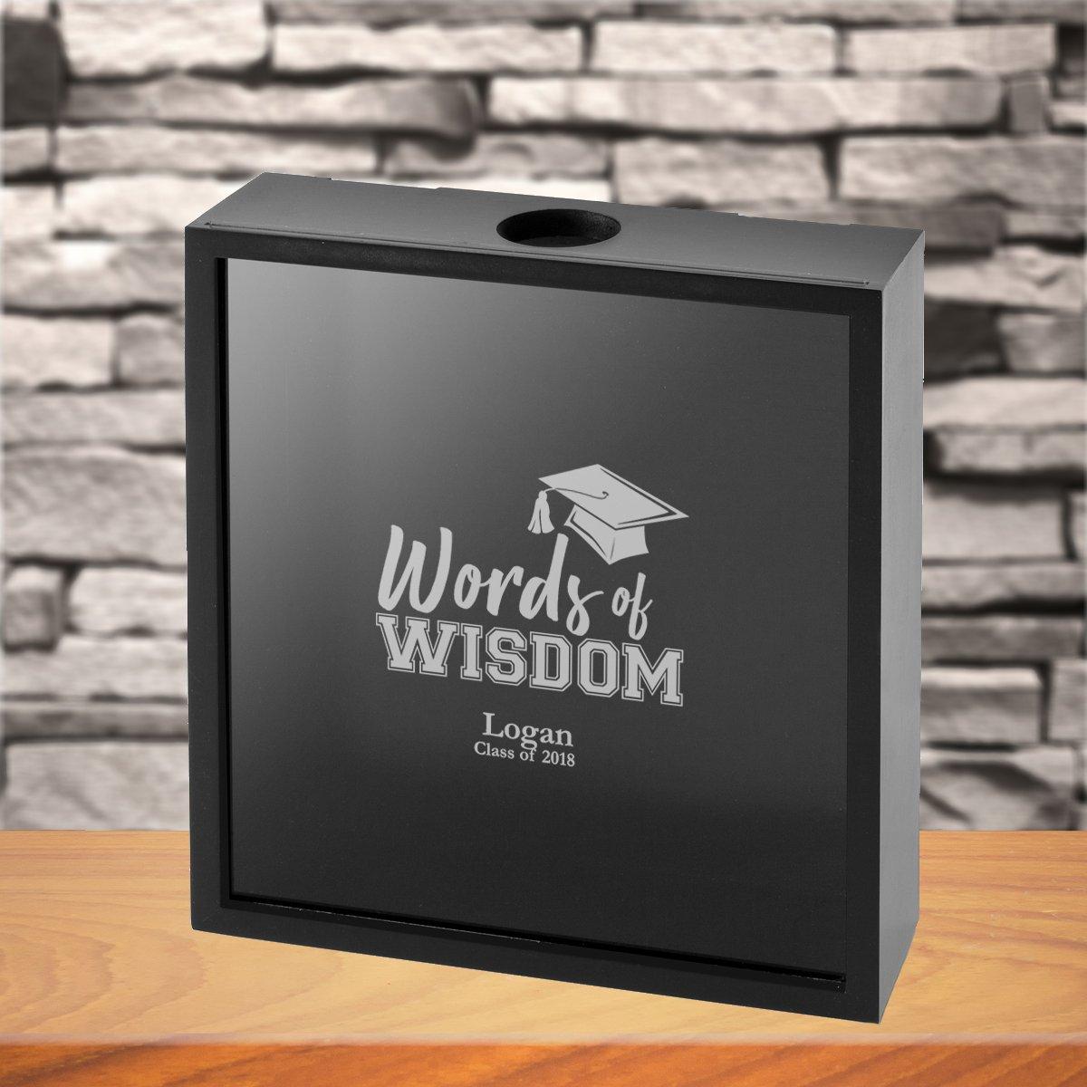 Personalized Graduation Cap Words Of Wisdom Shadow Box