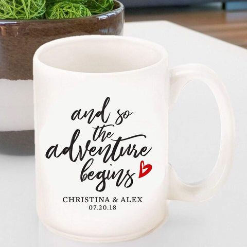 Buy Personalized Adventure Begins Coffee Mug