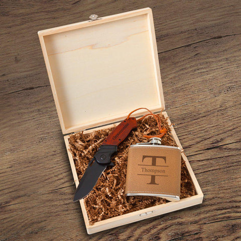 Buy Personalized Perth Groomsmen Flask Gift Box