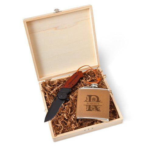 Buy Personalized Perth Groomsmen Flask Gift Box