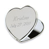 Buy Personalized Heart Shaped Compact Mirror - Silver Plated