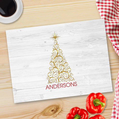 Buy Personalized Christmas Glass Cutting Boards