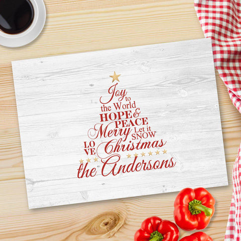 Buy Personalized Christmas Glass Cutting Boards