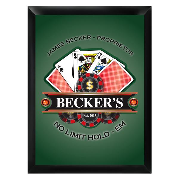 Personalized Traditional Pub Sign - Poker