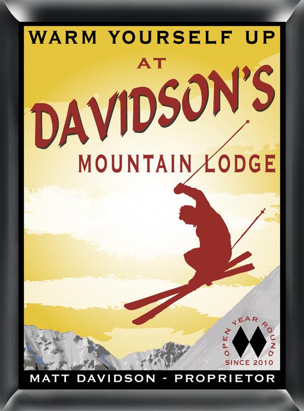 Personalized Traditional Pub Sign - Ski Lodge
