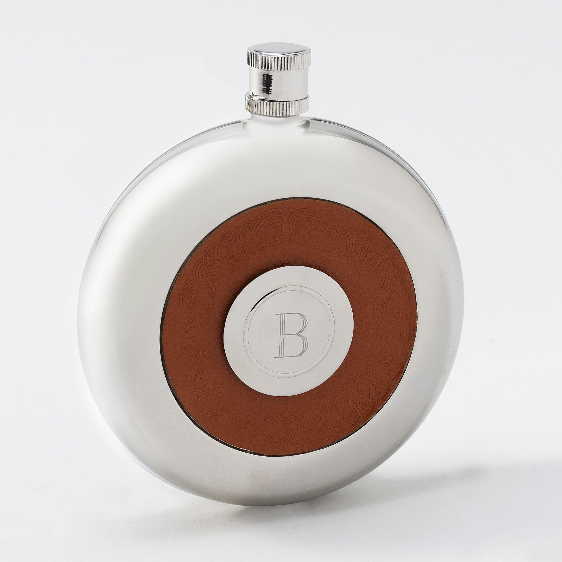 Personalized Leather Flask w/Shot