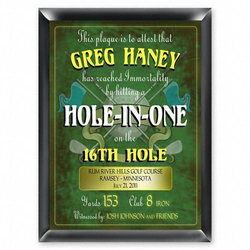 Personalized Hole in One Plaque