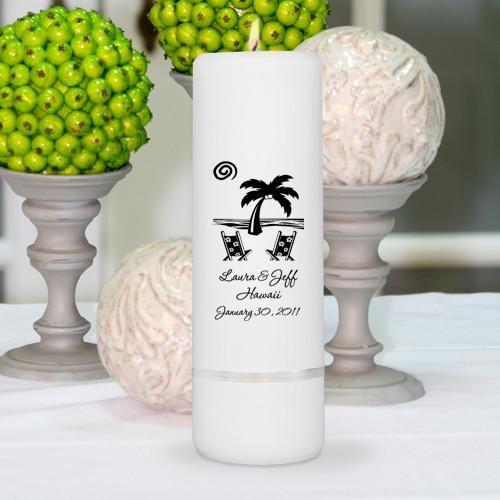 Personalized Wedding Unity Candle - Personalized 3&quot;x 9&quot; Candle