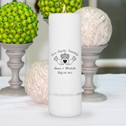 Personalized Wedding Unity Candle - Personalized 3&quot;x 9&quot; Candle