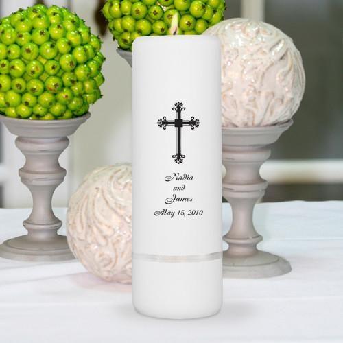 Personalized Wedding Unity Candle - Personalized 3&quot;x 9&quot; Candle