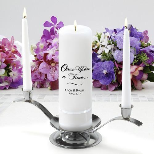 Personalized Premier Wedding Unity Candle w/Stand