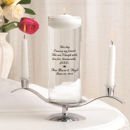 Personalized Floating Unity Candle Set - This Day Poem
