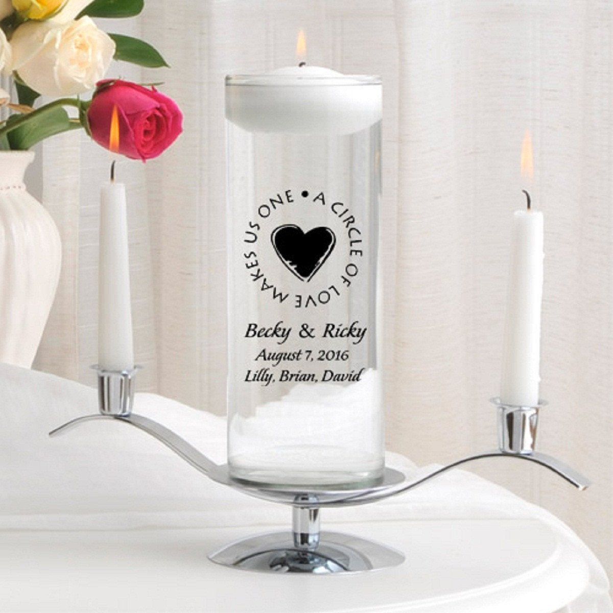 Personalized Floating Unity Candle Set