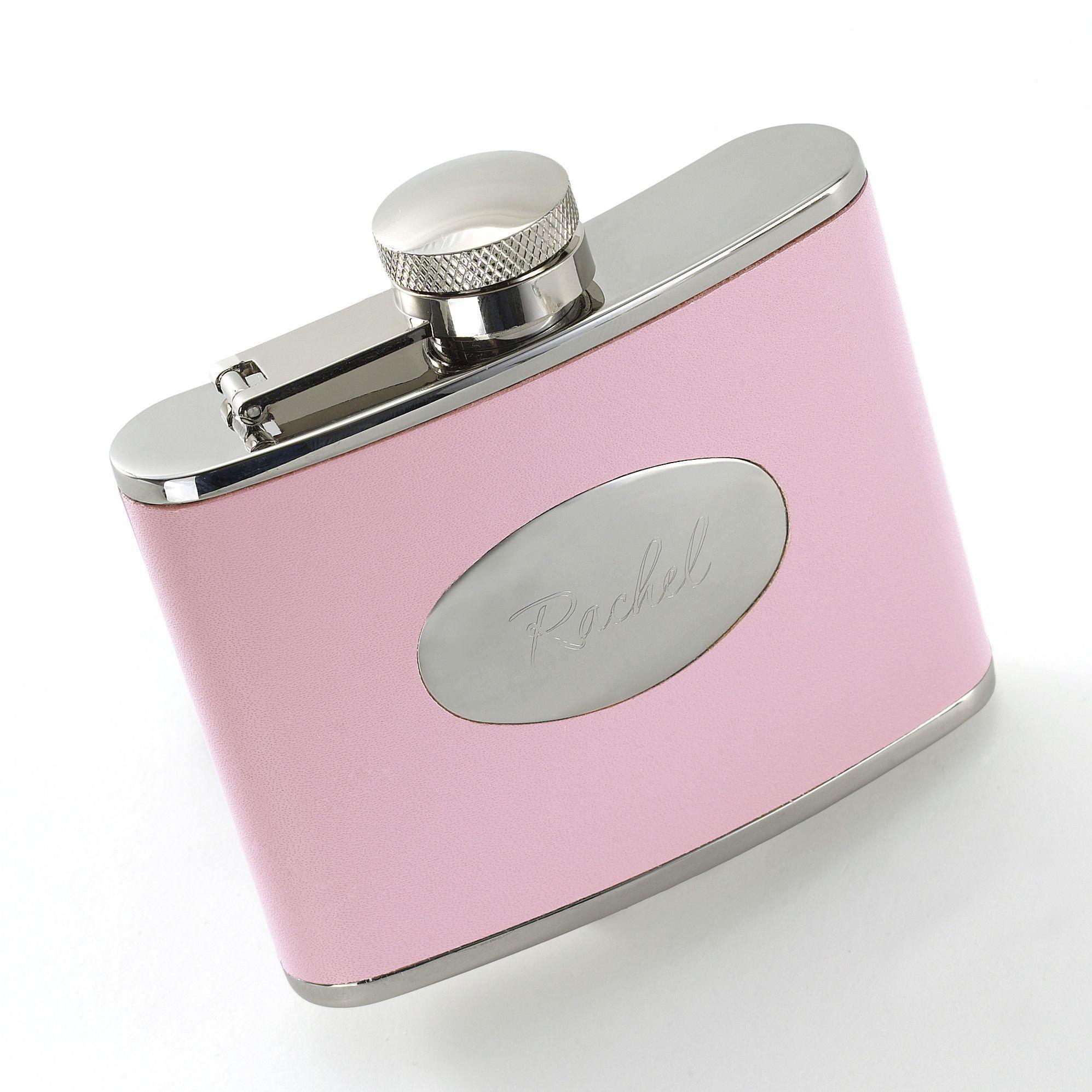 Personalized Pink Wrapped Flask