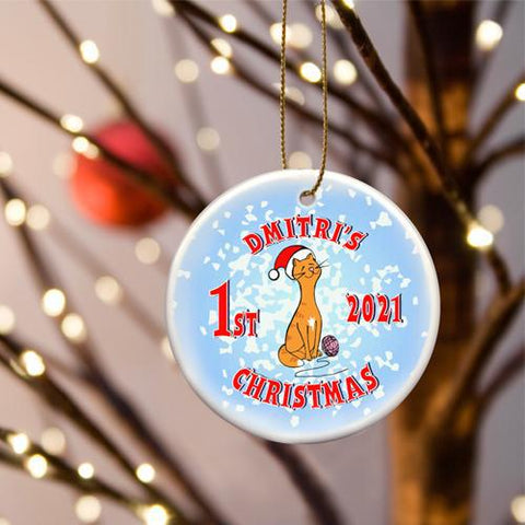 Buy Personalized Merry Christmas Ceramic Ornament