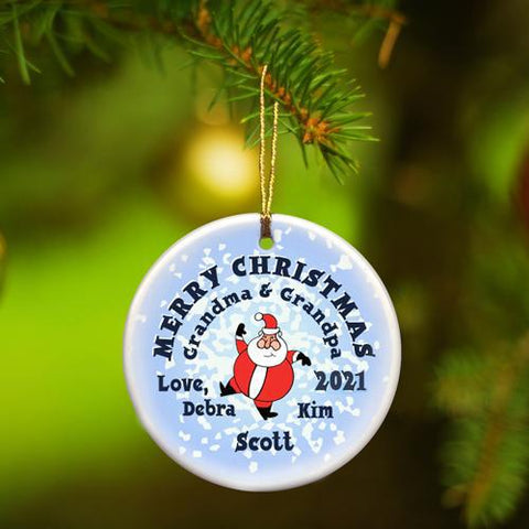 Buy Personalized Merry Christmas Ceramic Ornament