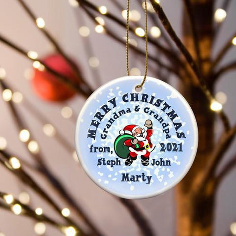 Buy Personalized Merry Christmas Ceramic Ornament