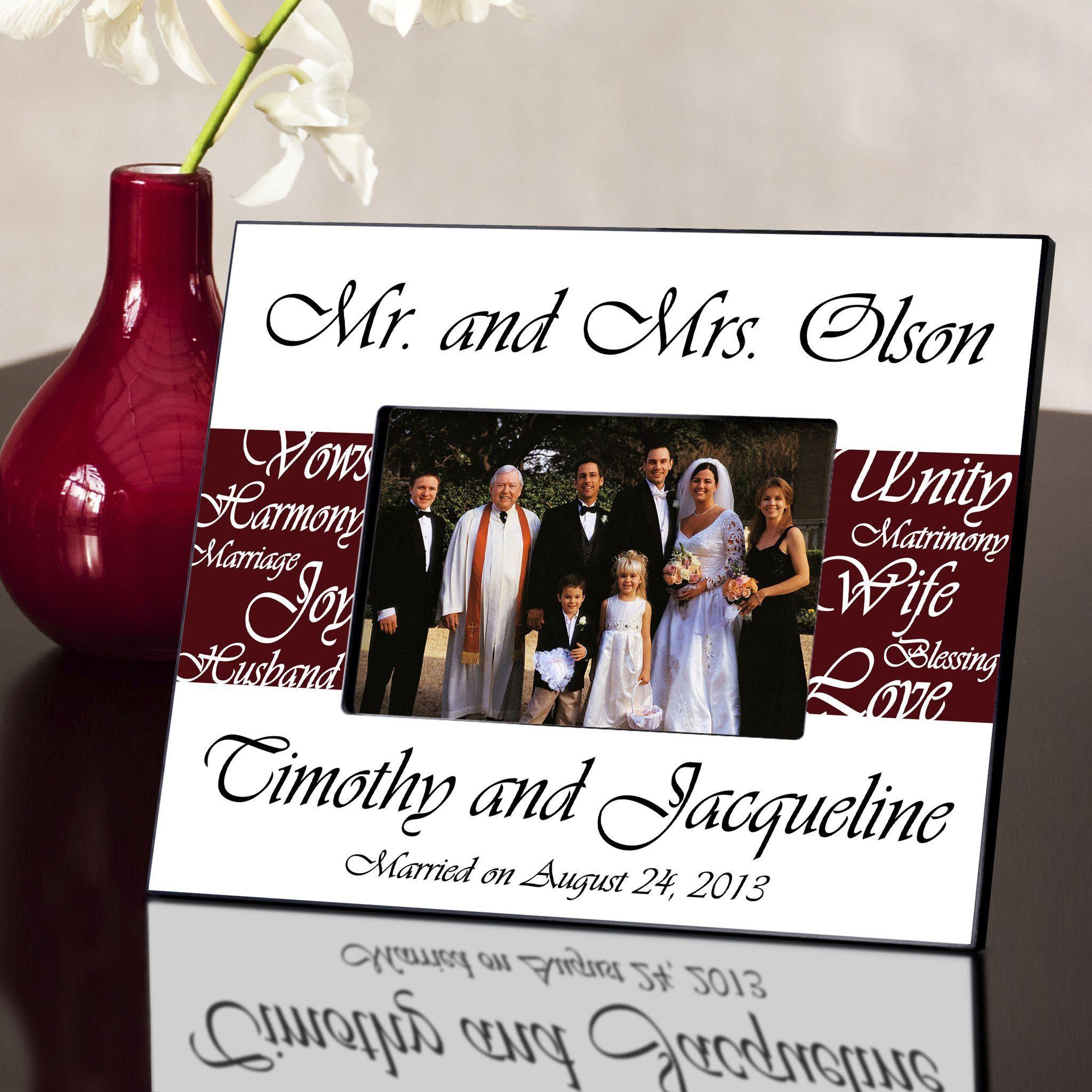 Personalized Frame - Mr. and Mrs. Wedding Picture