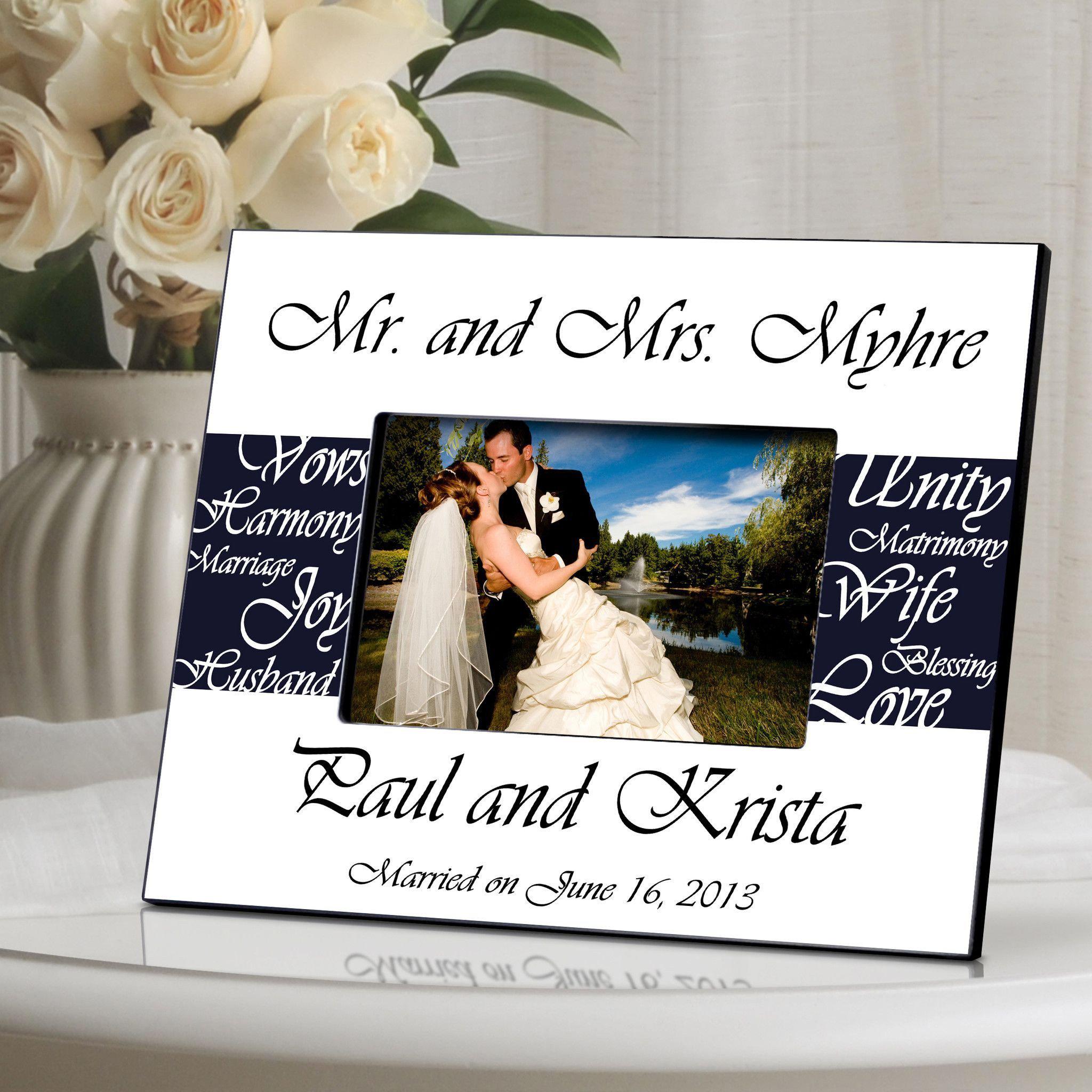 Personalized Frame - Mr. and Mrs. Wedding Picture