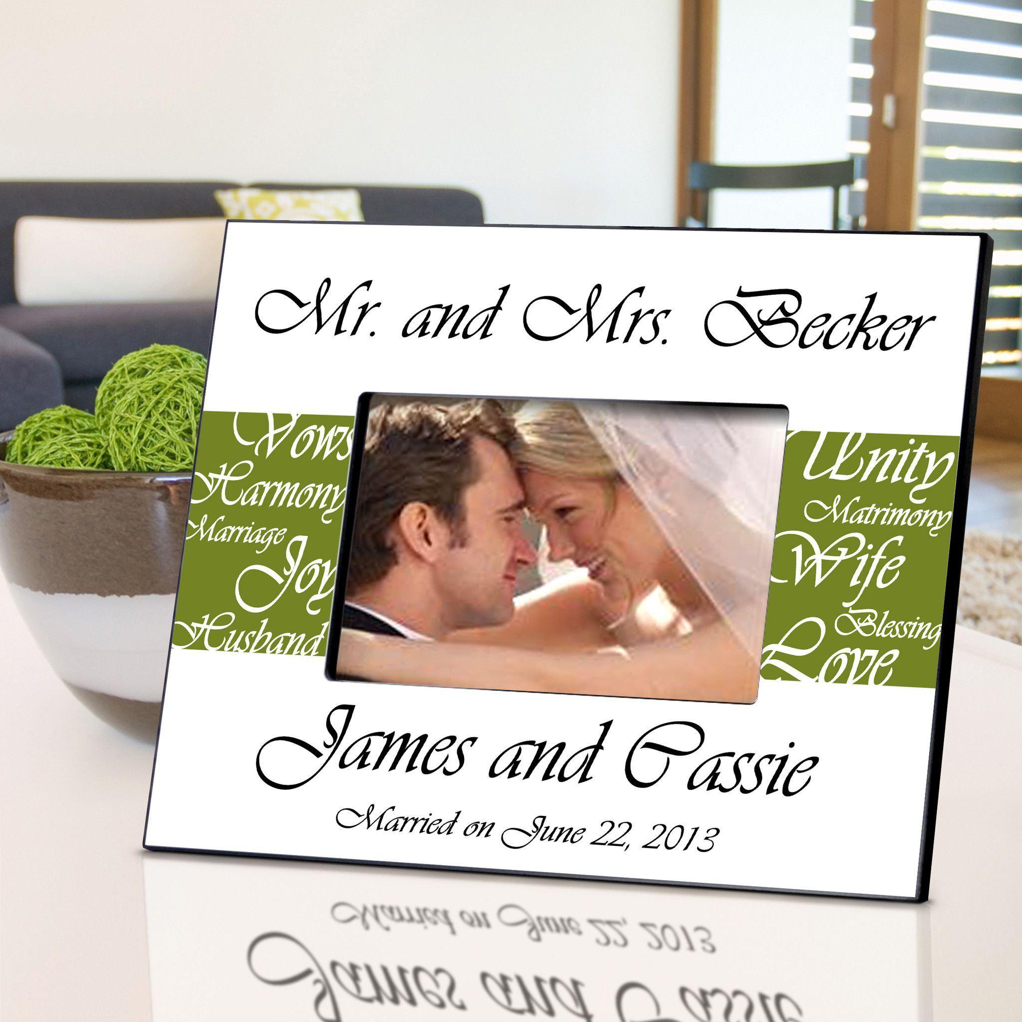 Personalized Frame - Mr. and Mrs. Wedding Picture