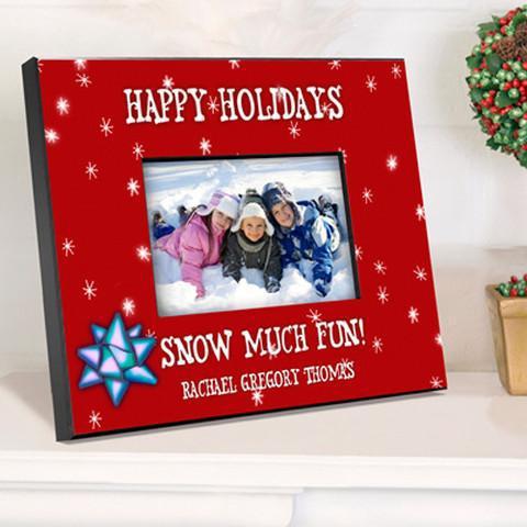 Personalized Family Red Holiday Frame