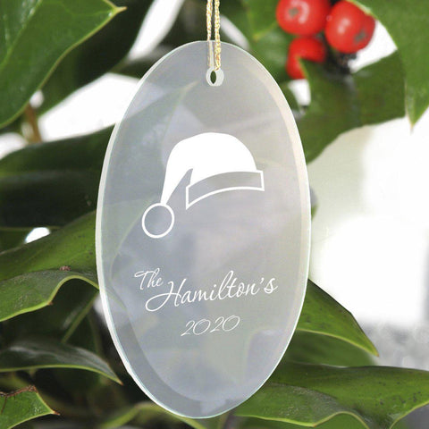 Buy Personalized Beveled Glass Ornament - Oval Shape