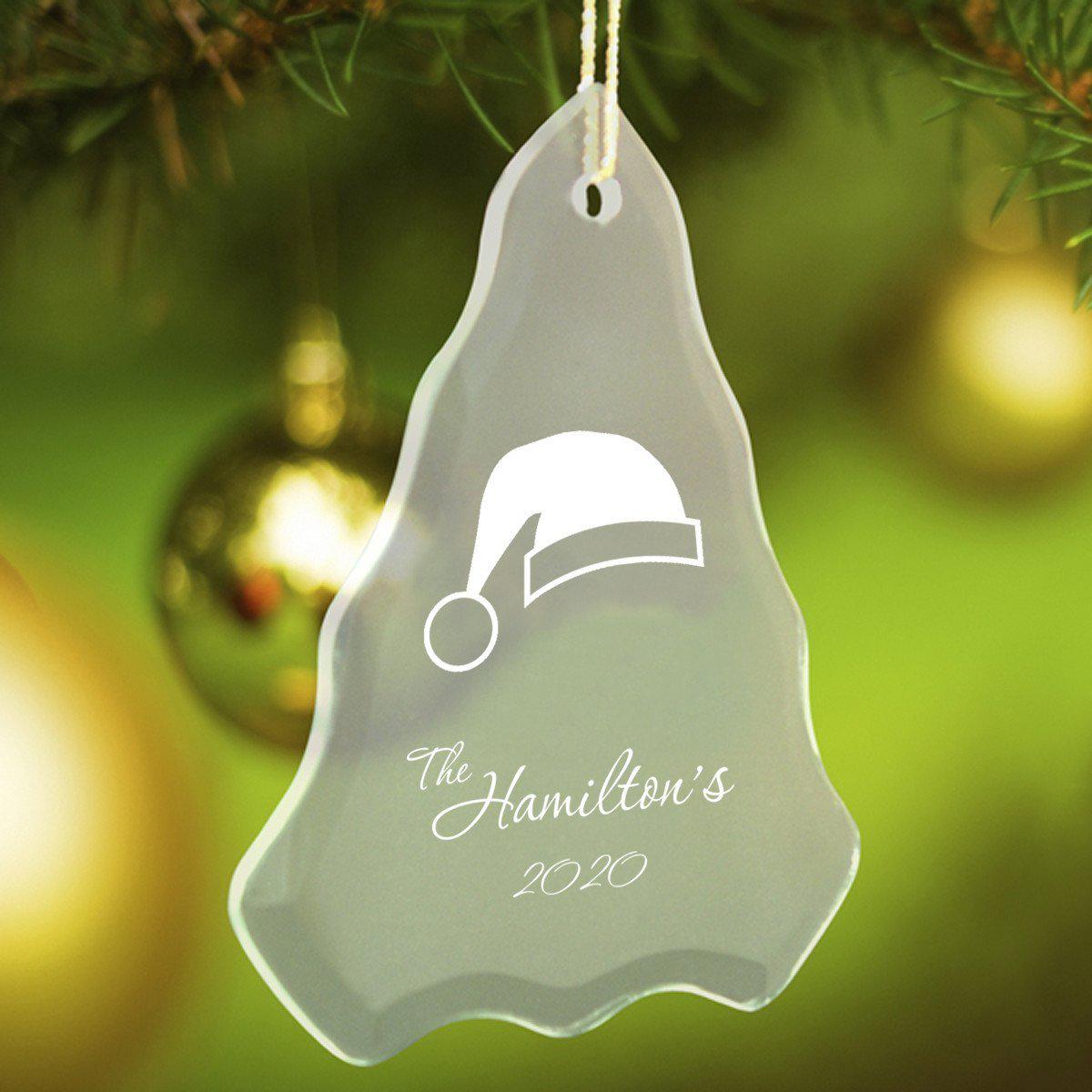 Personalized Beveled Glass Ornament - Tree Shape