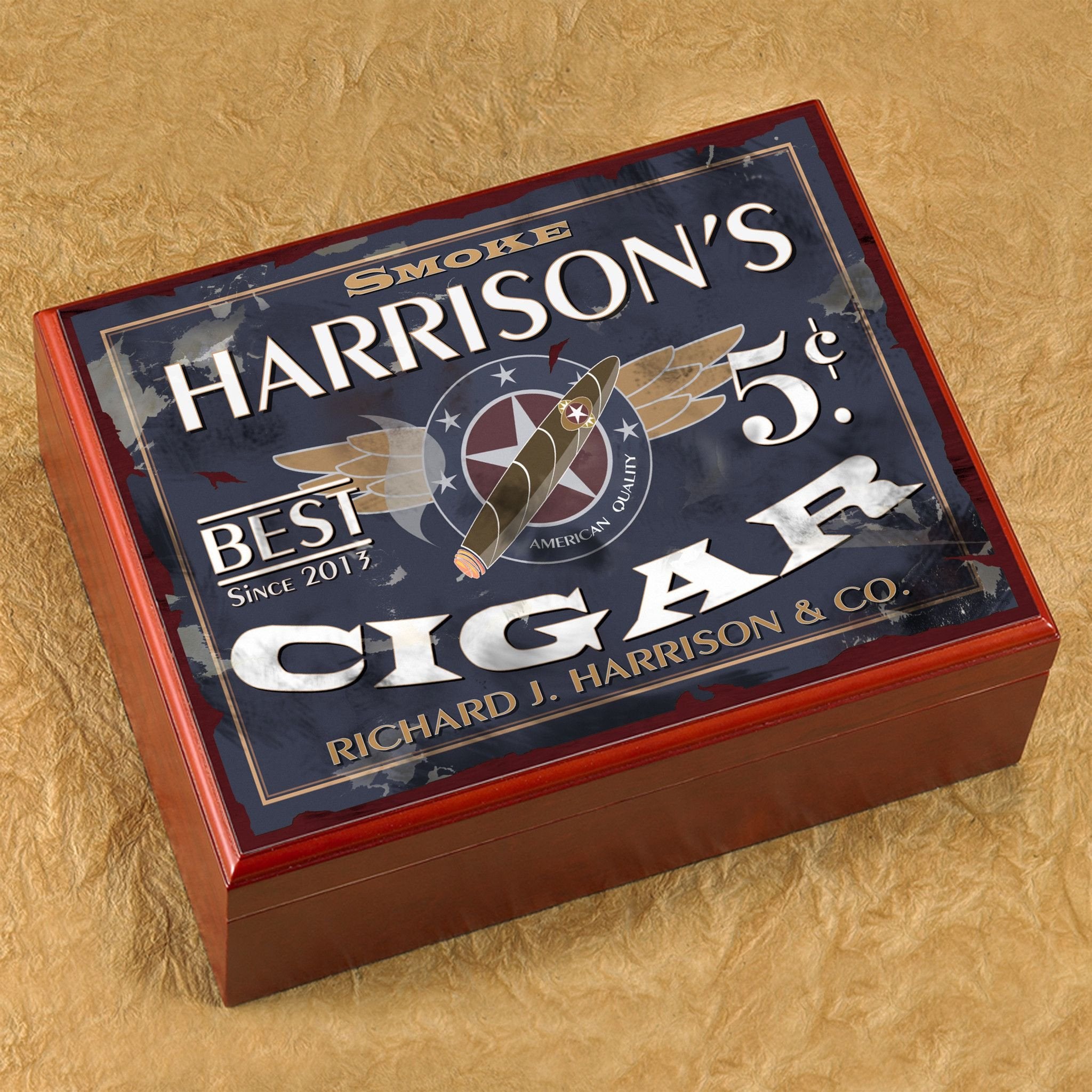 Personalized Humidor - Patriot