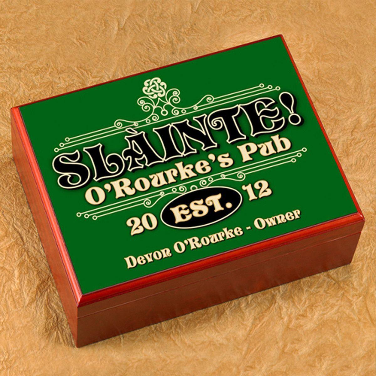 Personalized Irish Theme Humidors