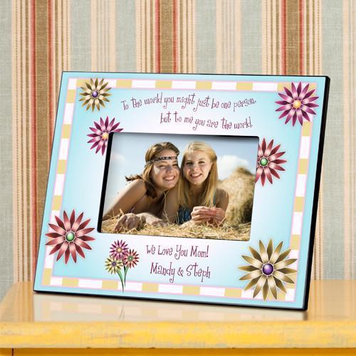 Personalized Mothers Poem Frame - You Are The World To Me