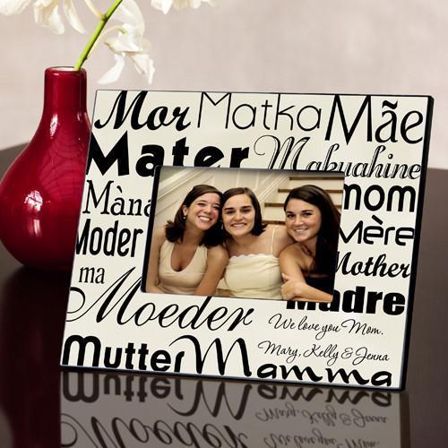 Personalized Mom in Translation Frame - Parchment