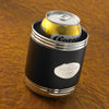 Buy Personalized Black Leather Can Coolers