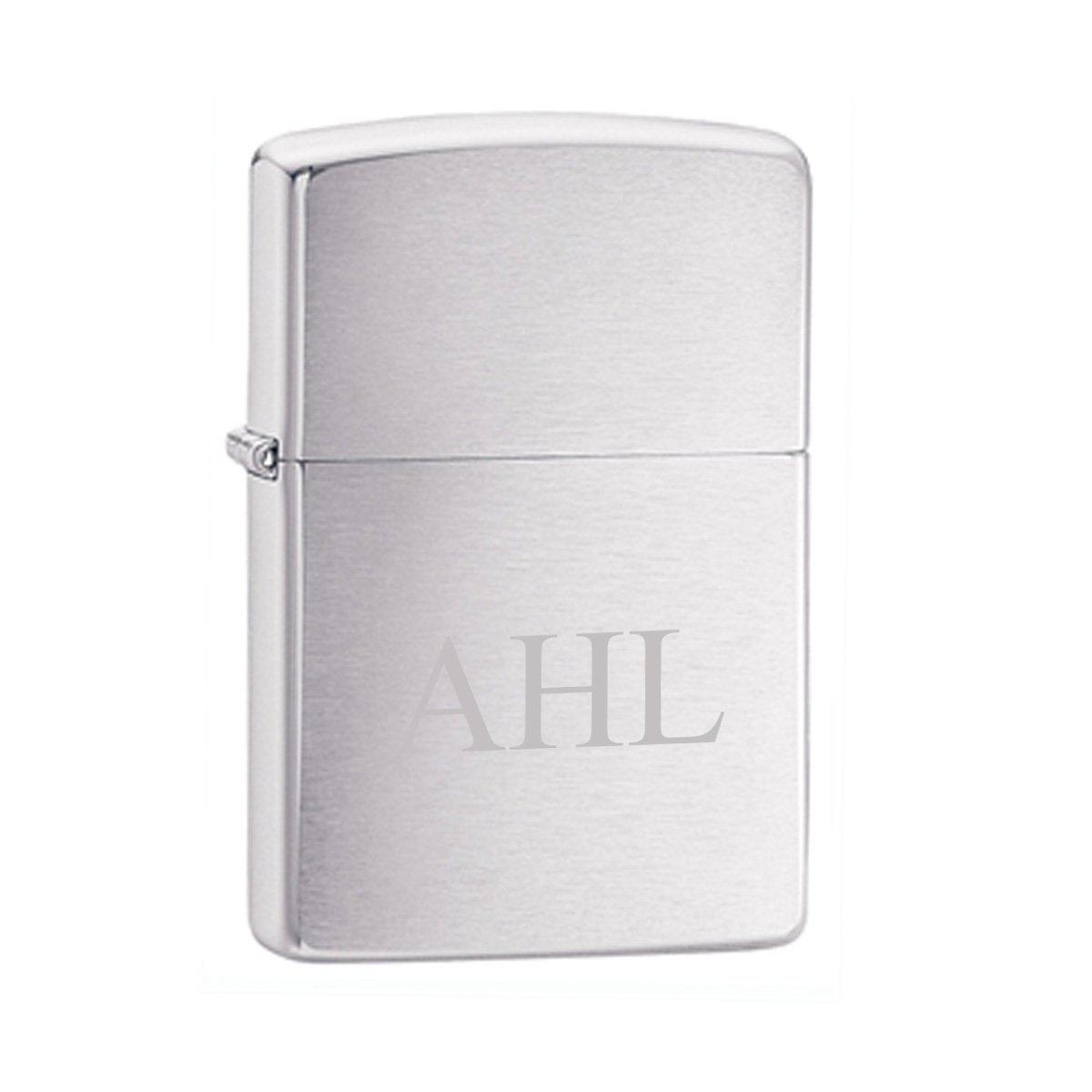 Personalized Brushed Chrome Zippo Lighter