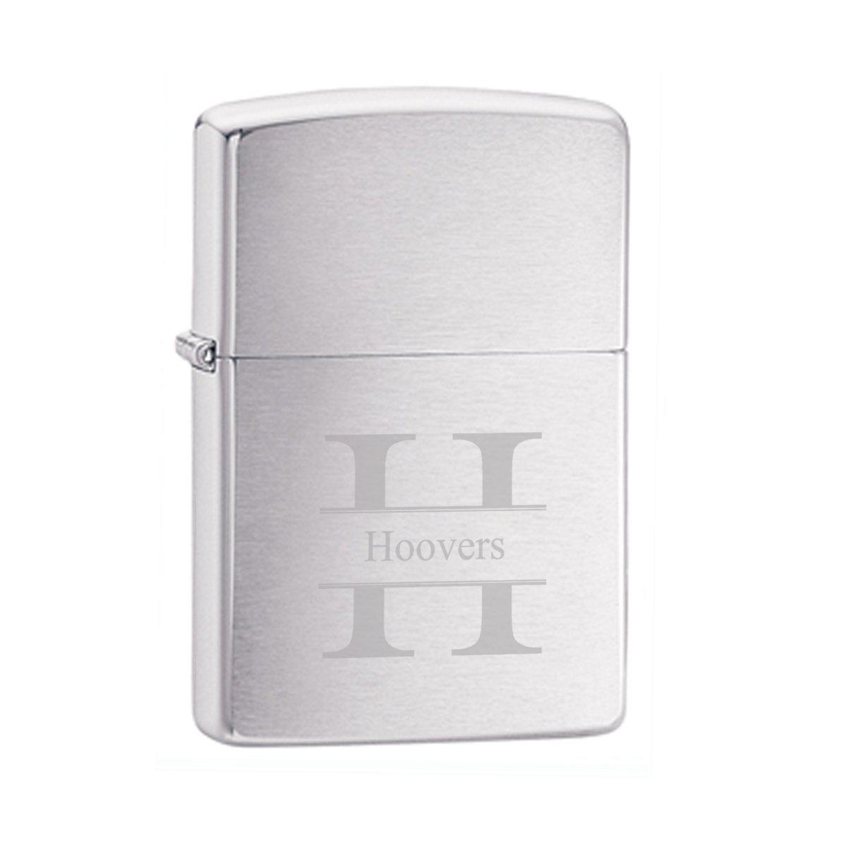 Personalized Brushed Chrome Zippo Lighter