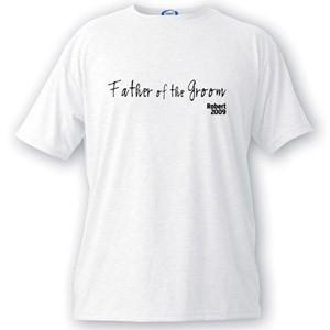 Personalized Script Series Father of the Groom T-Shirt
