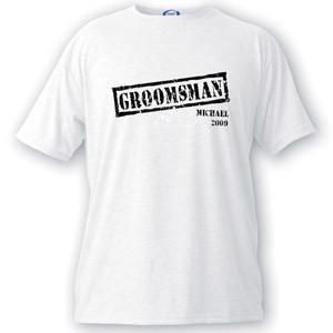 Personalized Stamp Series Groomsman T-Shirt