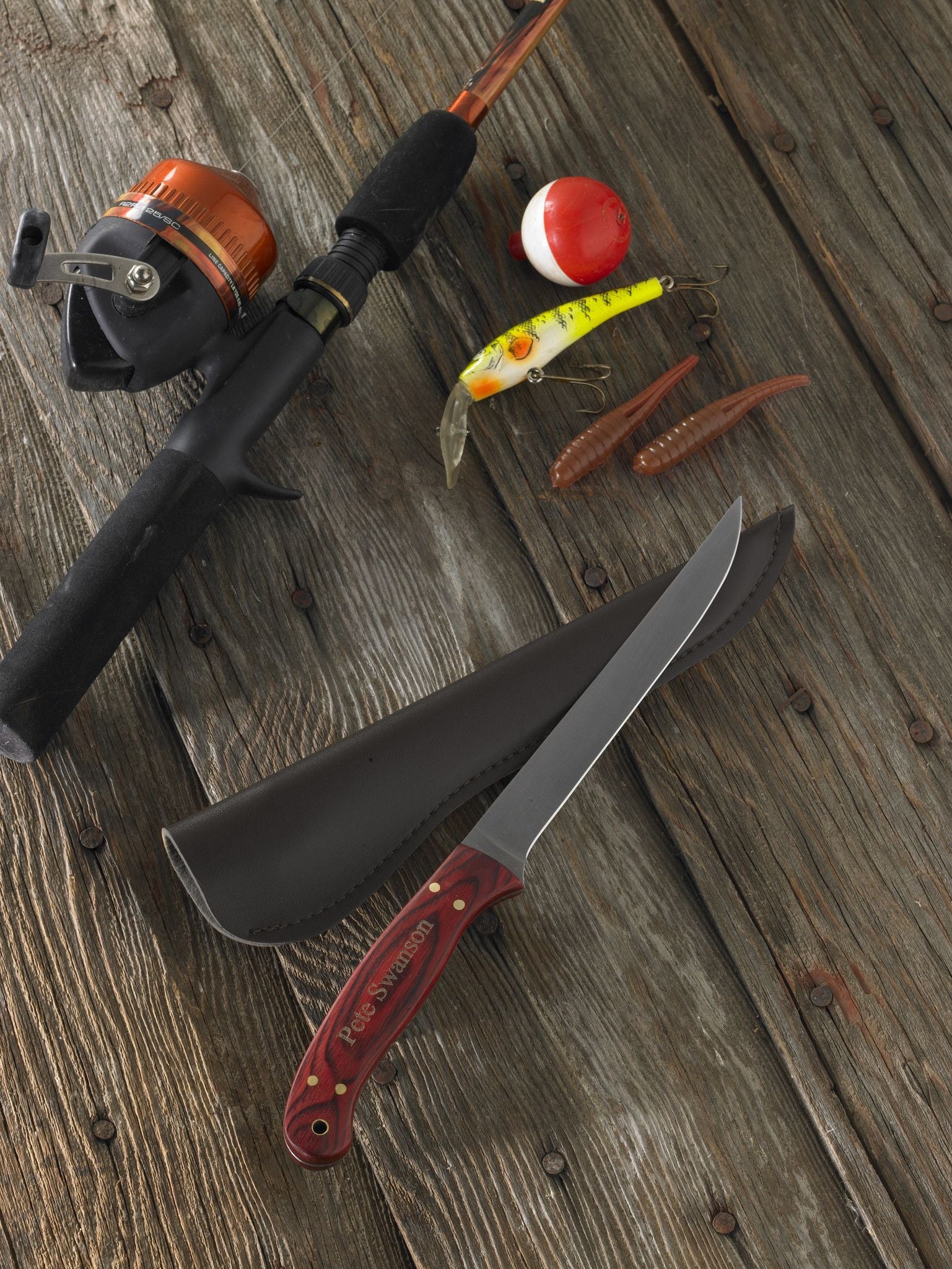 Personalized Filet Knife - Wood Handle - Groomsmen Gifts - 6" Blade